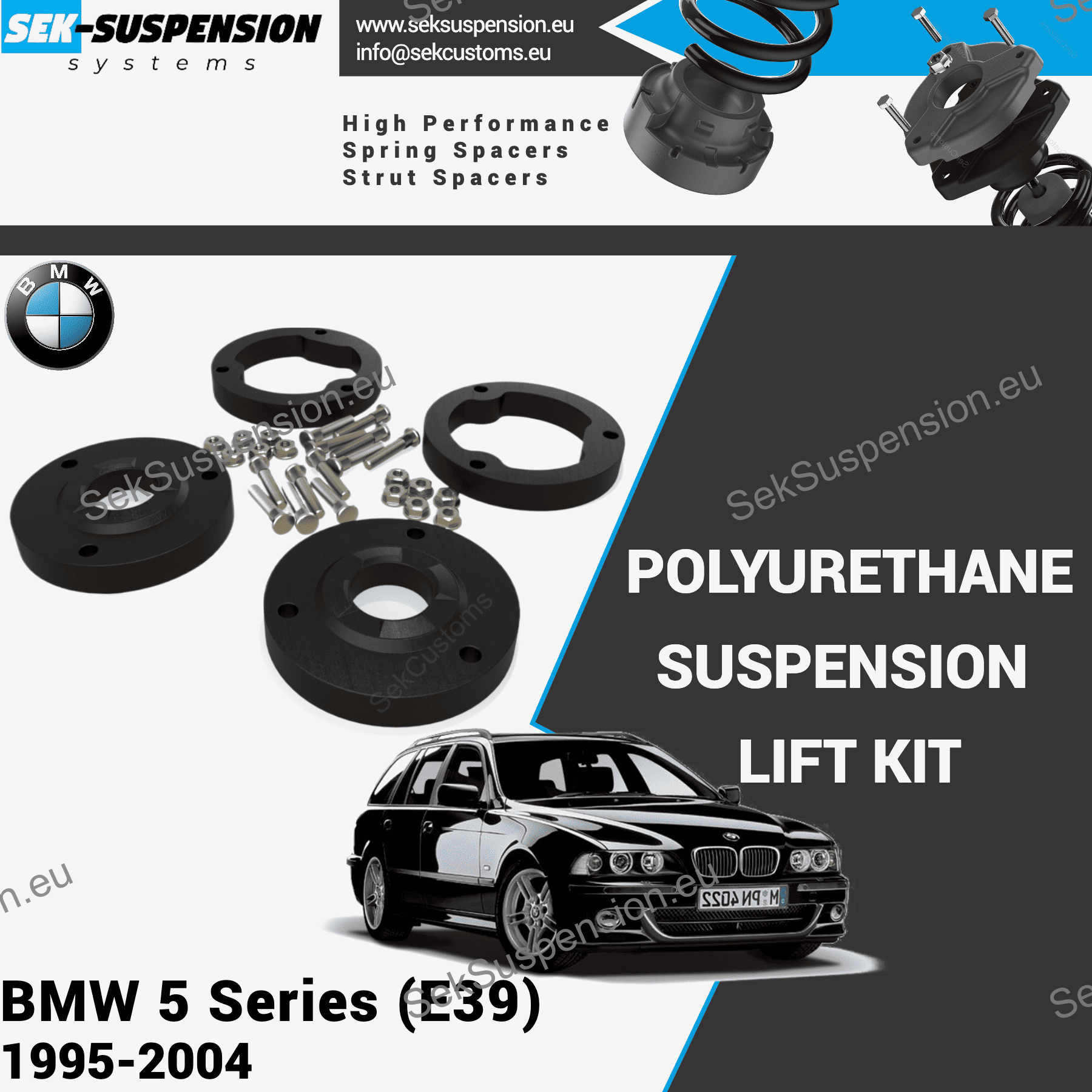 スタッドレス　5シリーズ　E39 E60等 BMW 5-Series Suspension Lift Kit E39– SekSuspension