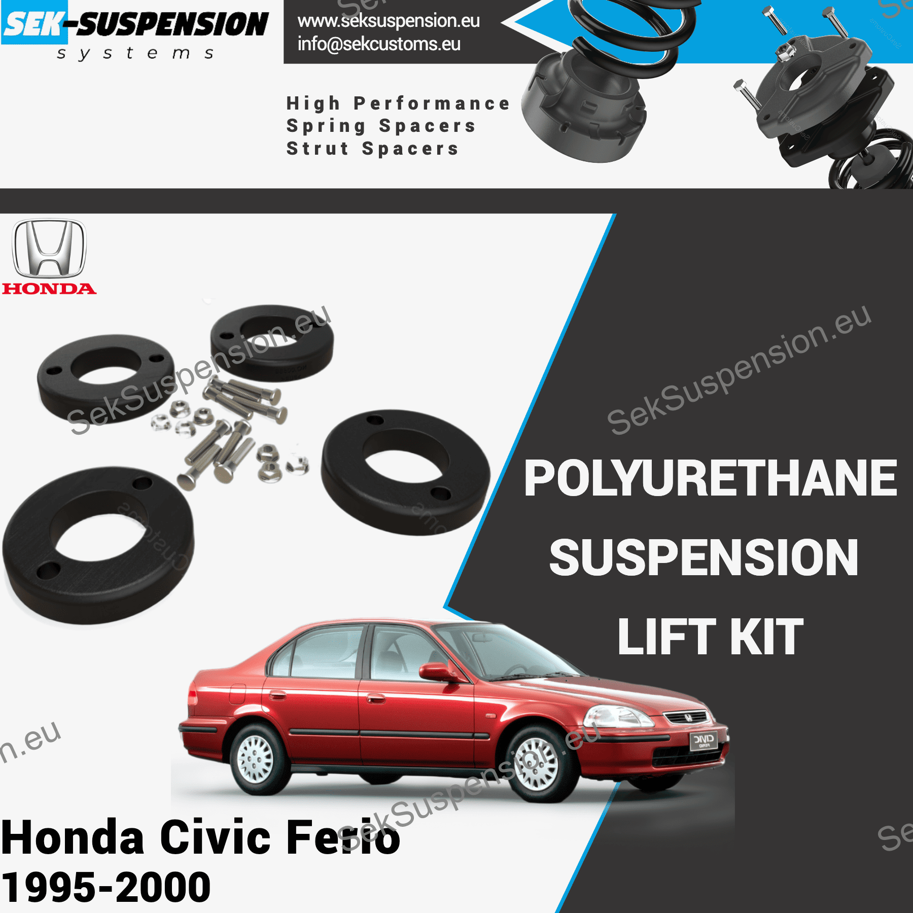 HONDA　CIVIC FERIO パーツリスト Honda Civic Ferio Suspension Lift Kit (2th gen.)– SekSuspension