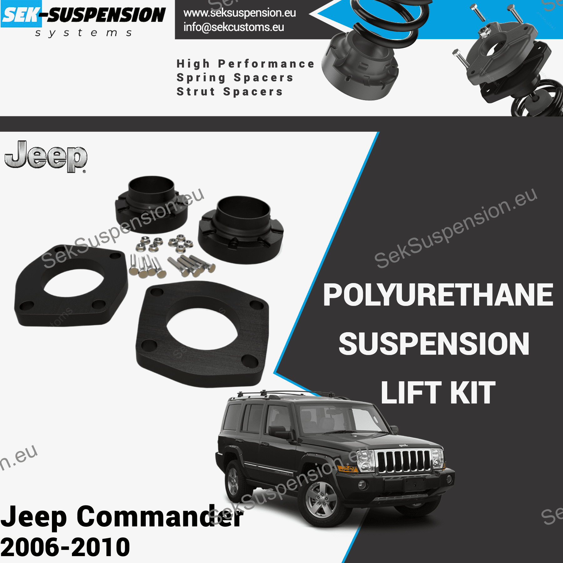 アクセサリー Jeep Commander Jeep Commander Suspension Lift Kit– SekSuspension