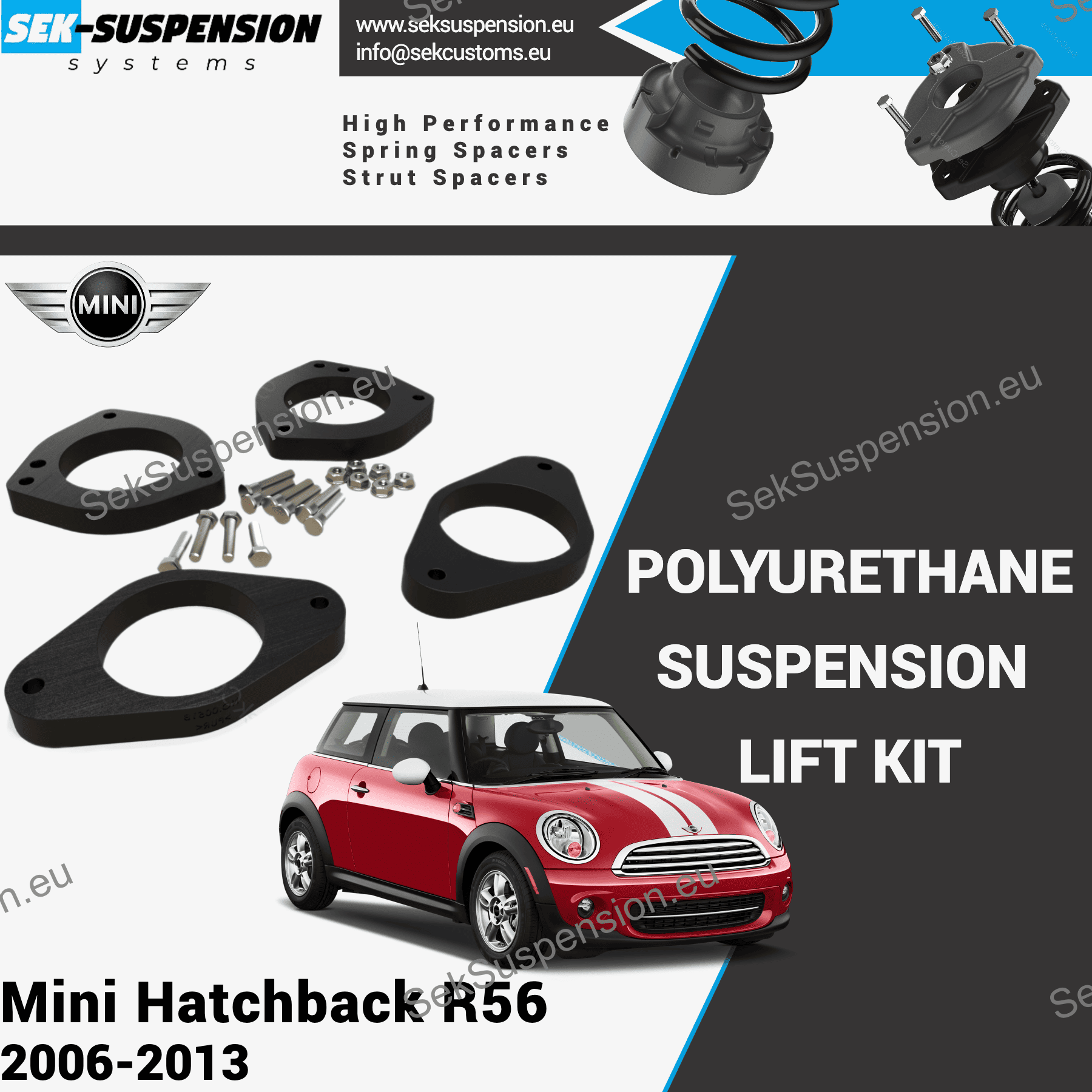 Mini Cooper Hatchback Suspension Lift Kit (R56)– SekSuspension