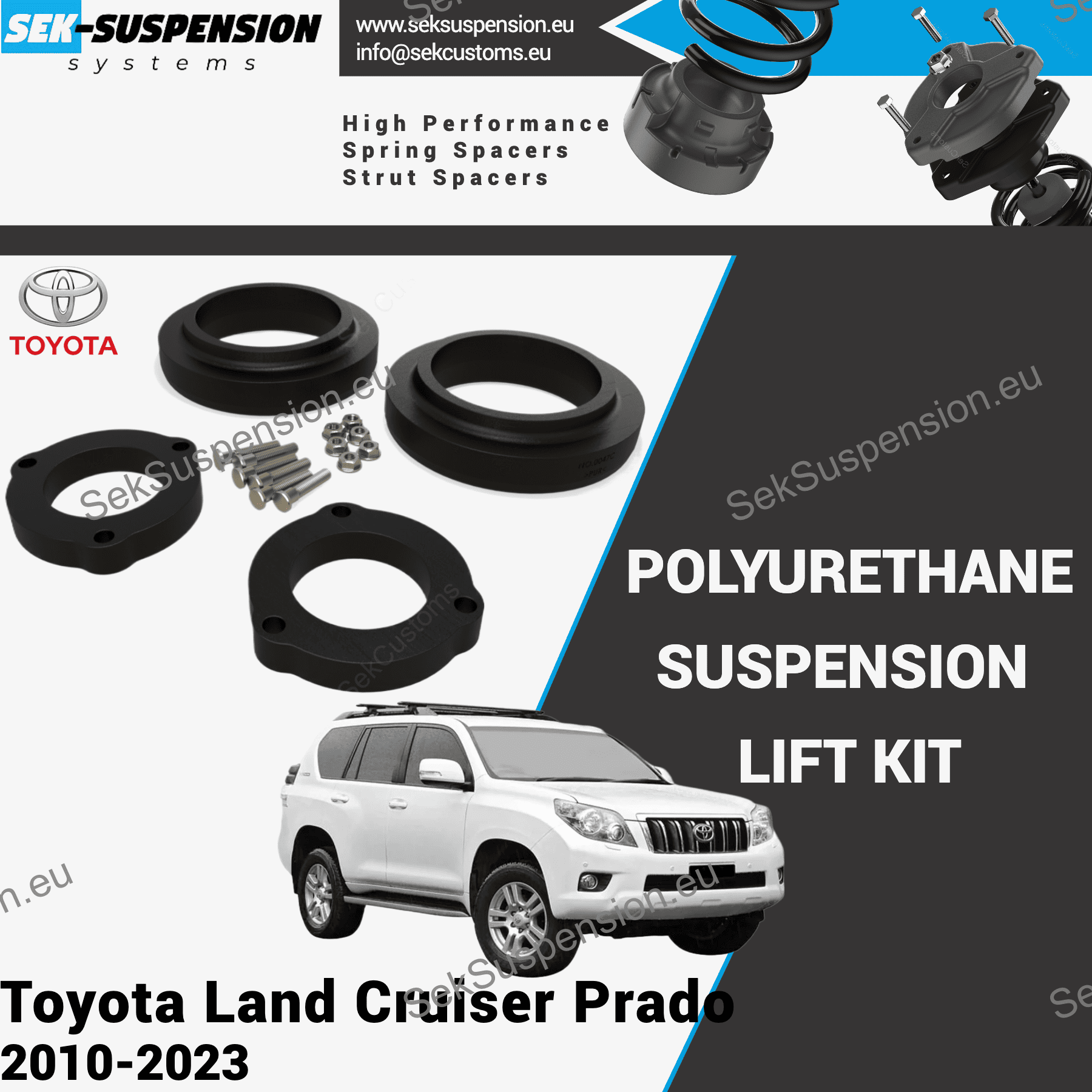 Toyota Land Cruiser Prado 4th Gen Lift Kit | Suspension Upgrade ...