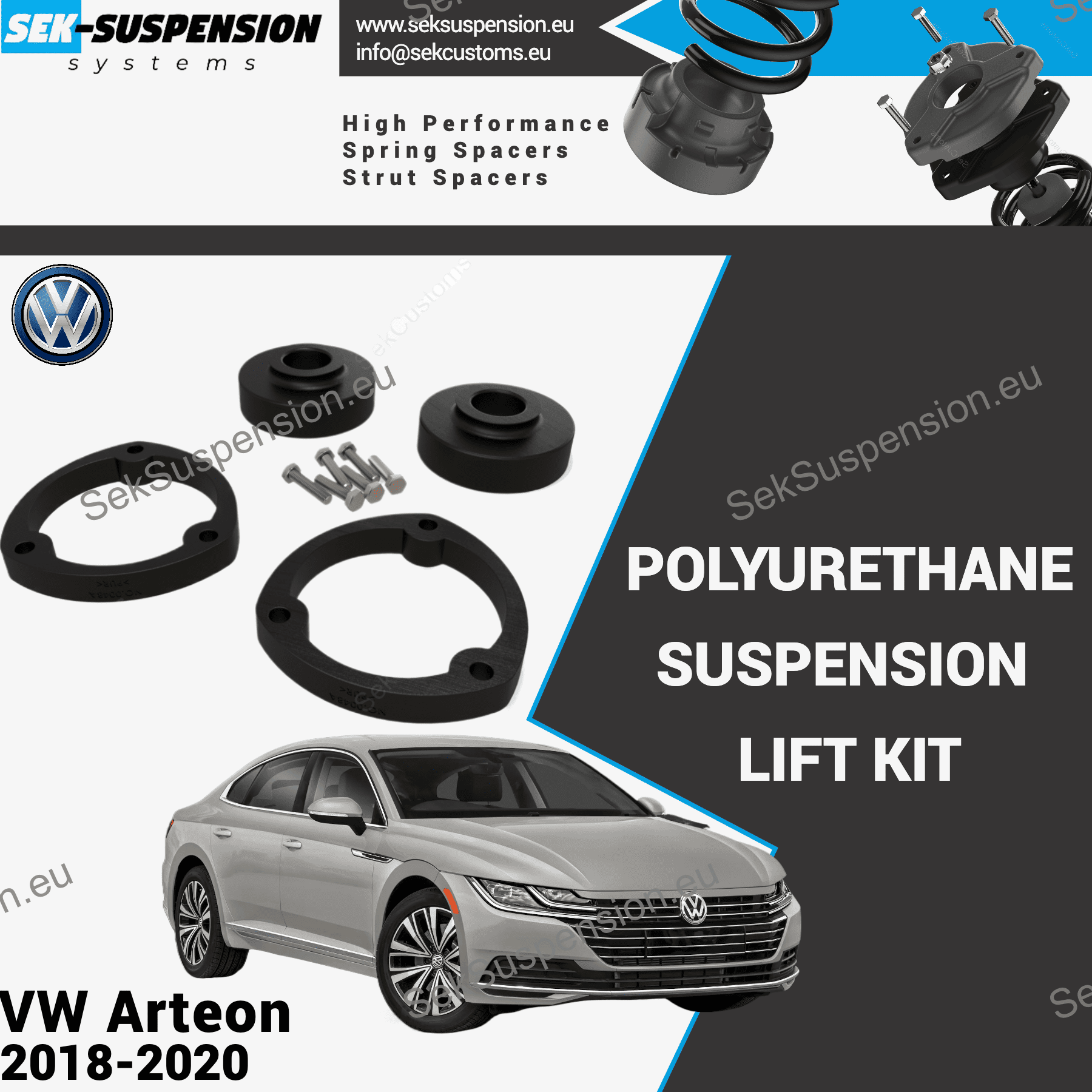 Volkswagen Arteon Suspension Lift Kit | Coilovers Spacers